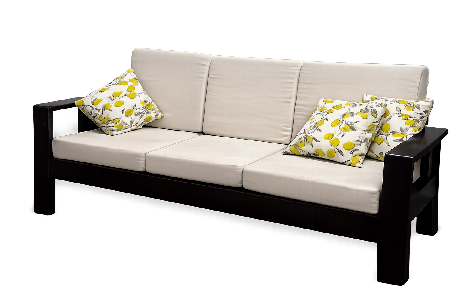 Long white sofa