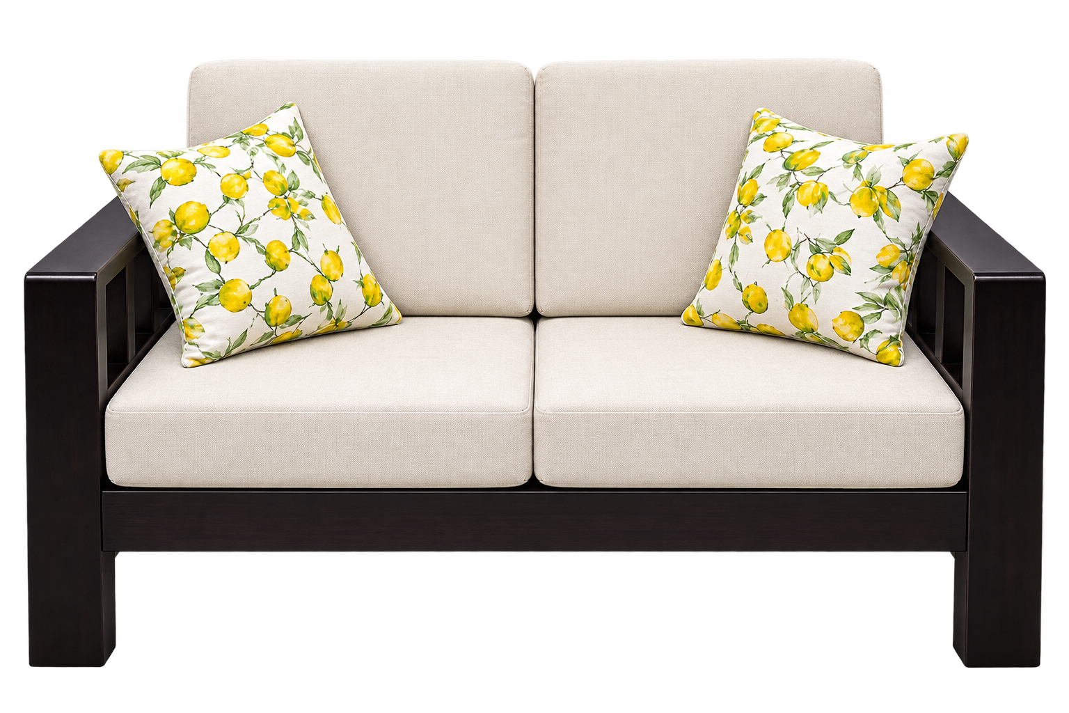 White two-seater sofa
